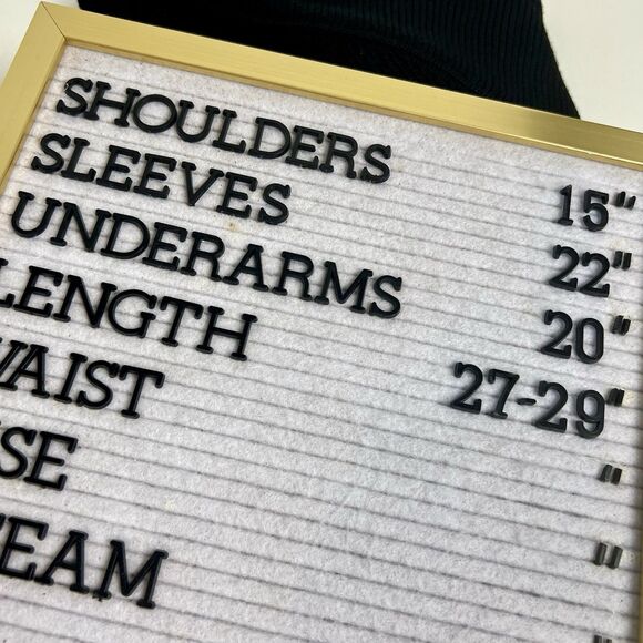 V-Neck Sweater Merino Wool Blend ATHLETA Hanover Refined Relaxed Fit Black Sz XS - Picture 14 of 14